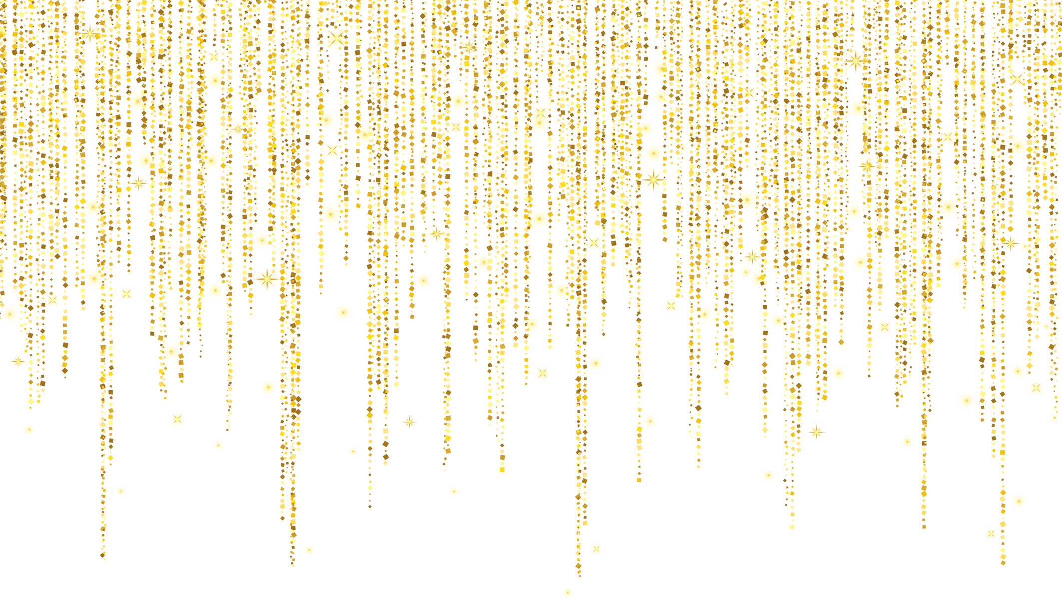 Gold Holiday Decoration Long Glitter Rain Garland